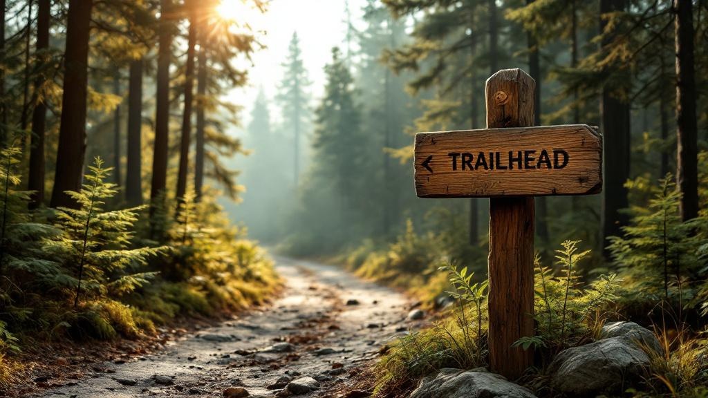 Trailhead in the forest