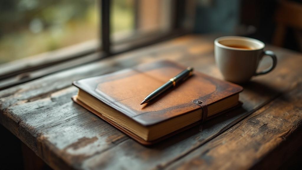 Journal with warm light